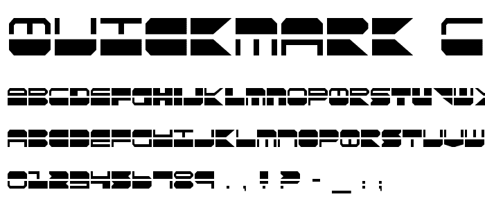 Quickmark Condensed font